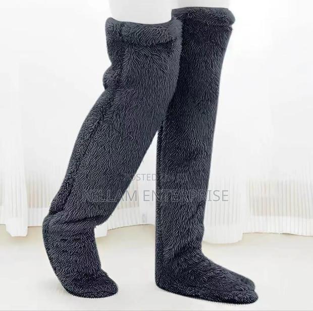 Plush Over the Knee Socks Furry Long Leg Warmers - thumbnail 3