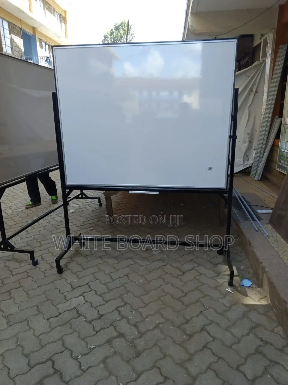 Heavy Duty Free Standing White Board 150cm X 120cm (5ft X 4ft)