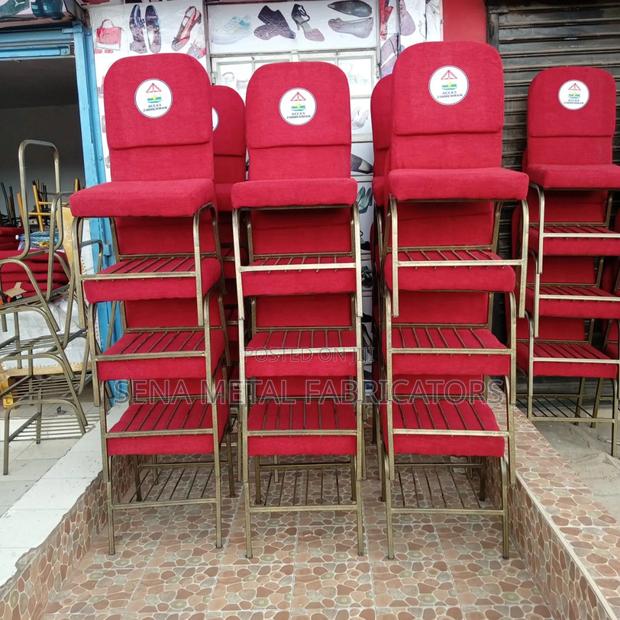 Church Seats With Cushioned Backrests for Comfort. - main view