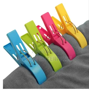 4pcs Bright Sturdy Big Balcony Clips: