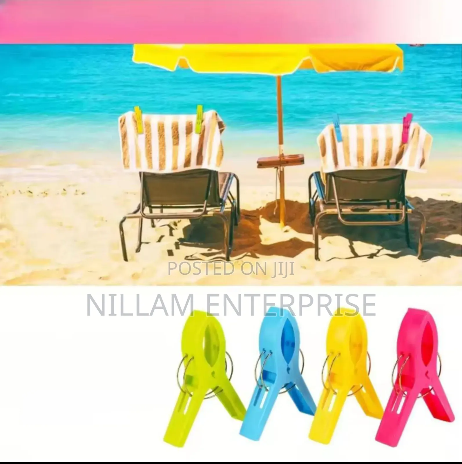 4pcs Bright Sturdy Big Balcony Clips: