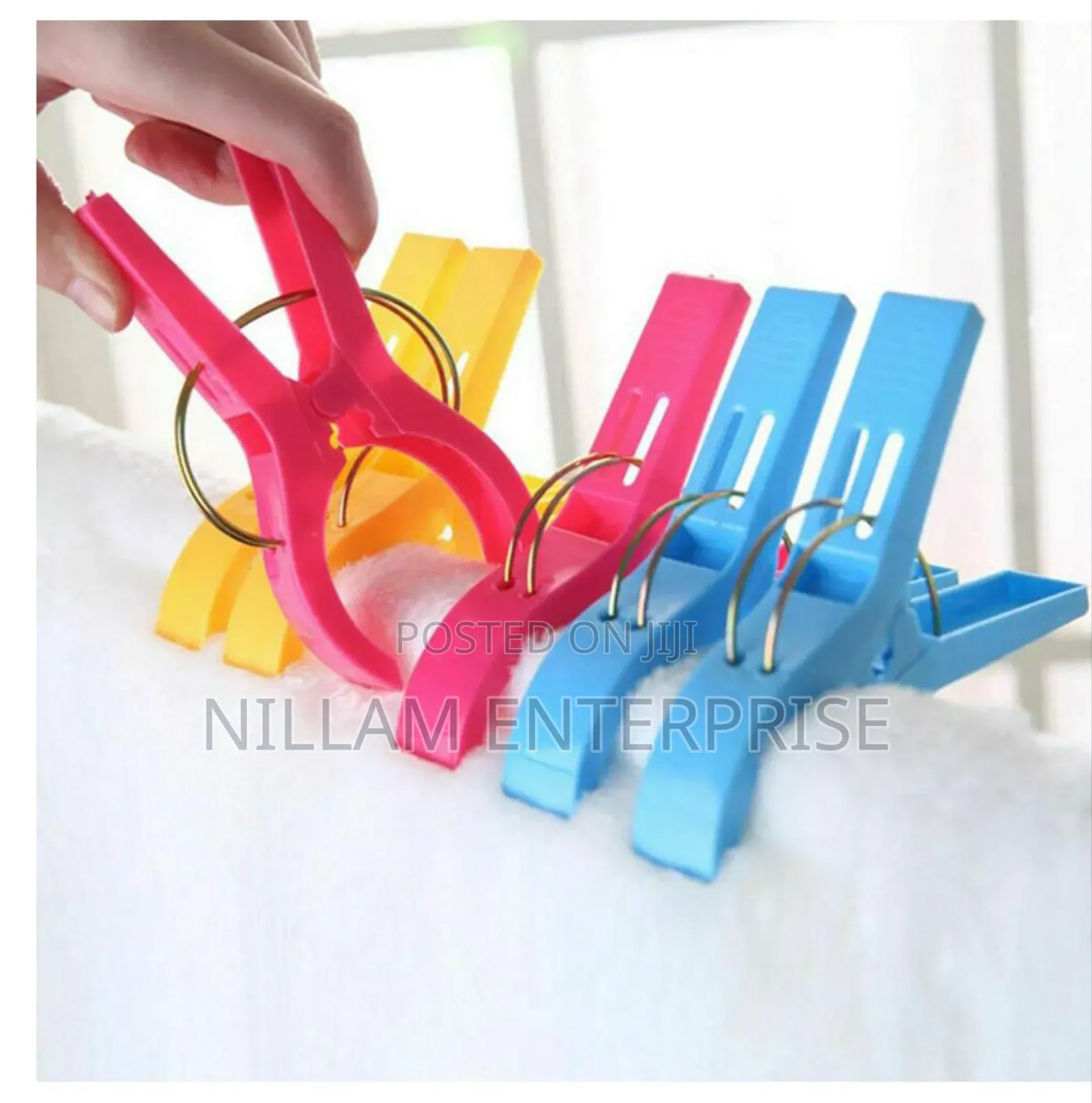 4pcs Bright Sturdy Big Balcony Clips: