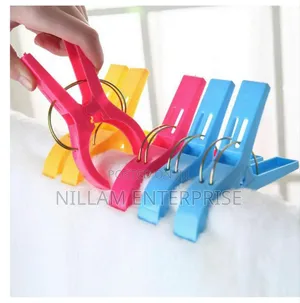 4pcs Bright Sturdy Big Balcony Clips: