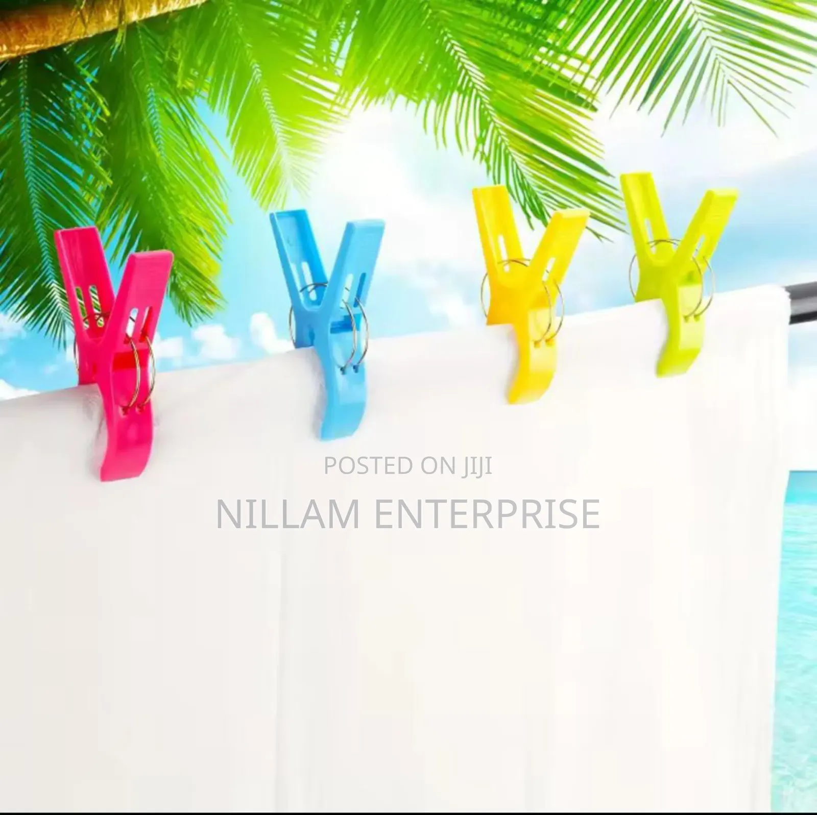 4pcs Bright Sturdy Big Balcony Clips: