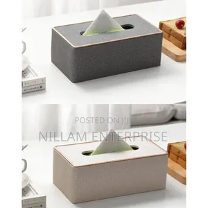 Light Luxury Nordic Creative Leather Gold Tissue Box
