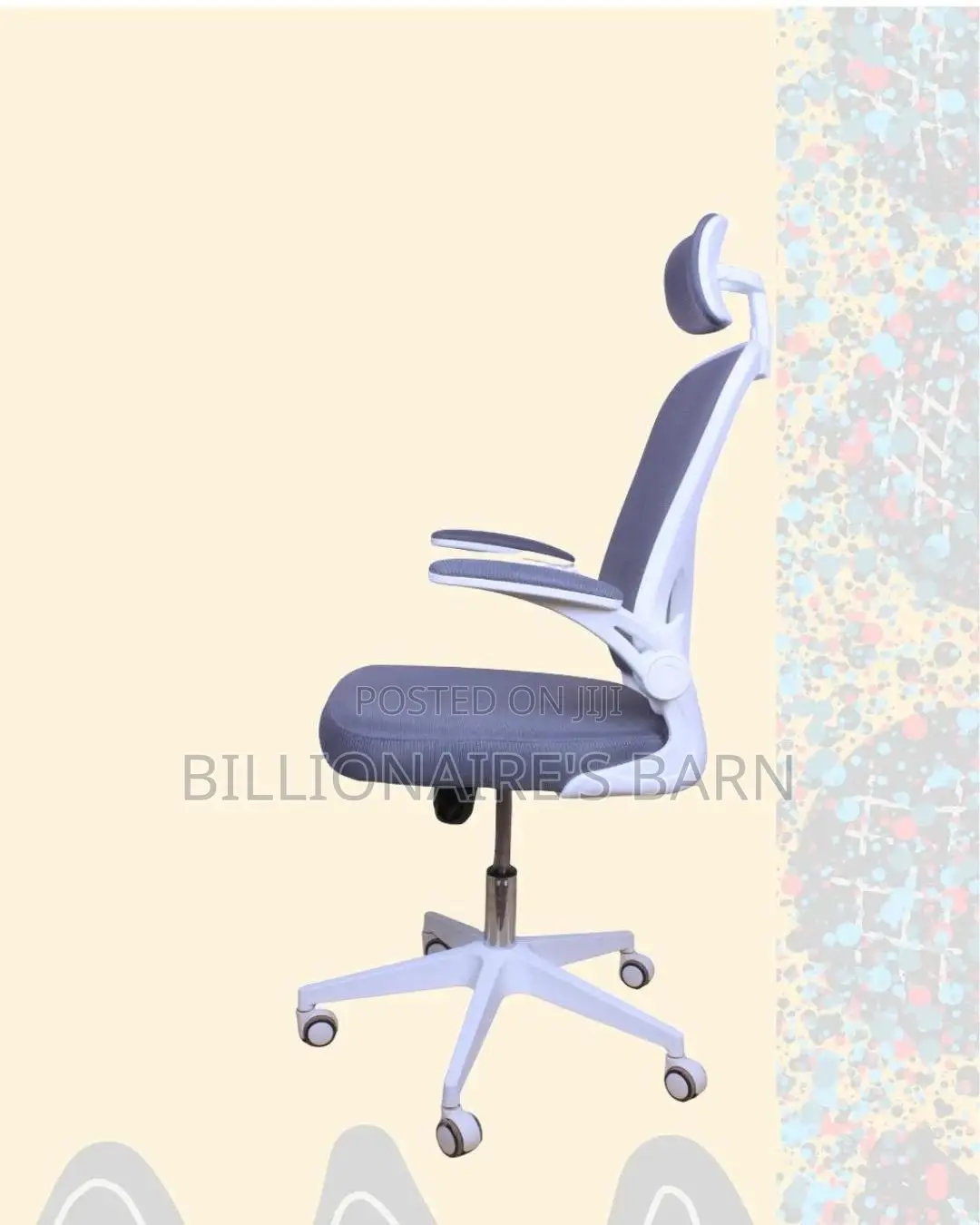 Plush White Ergonomic Office Chair | Lumbar Support