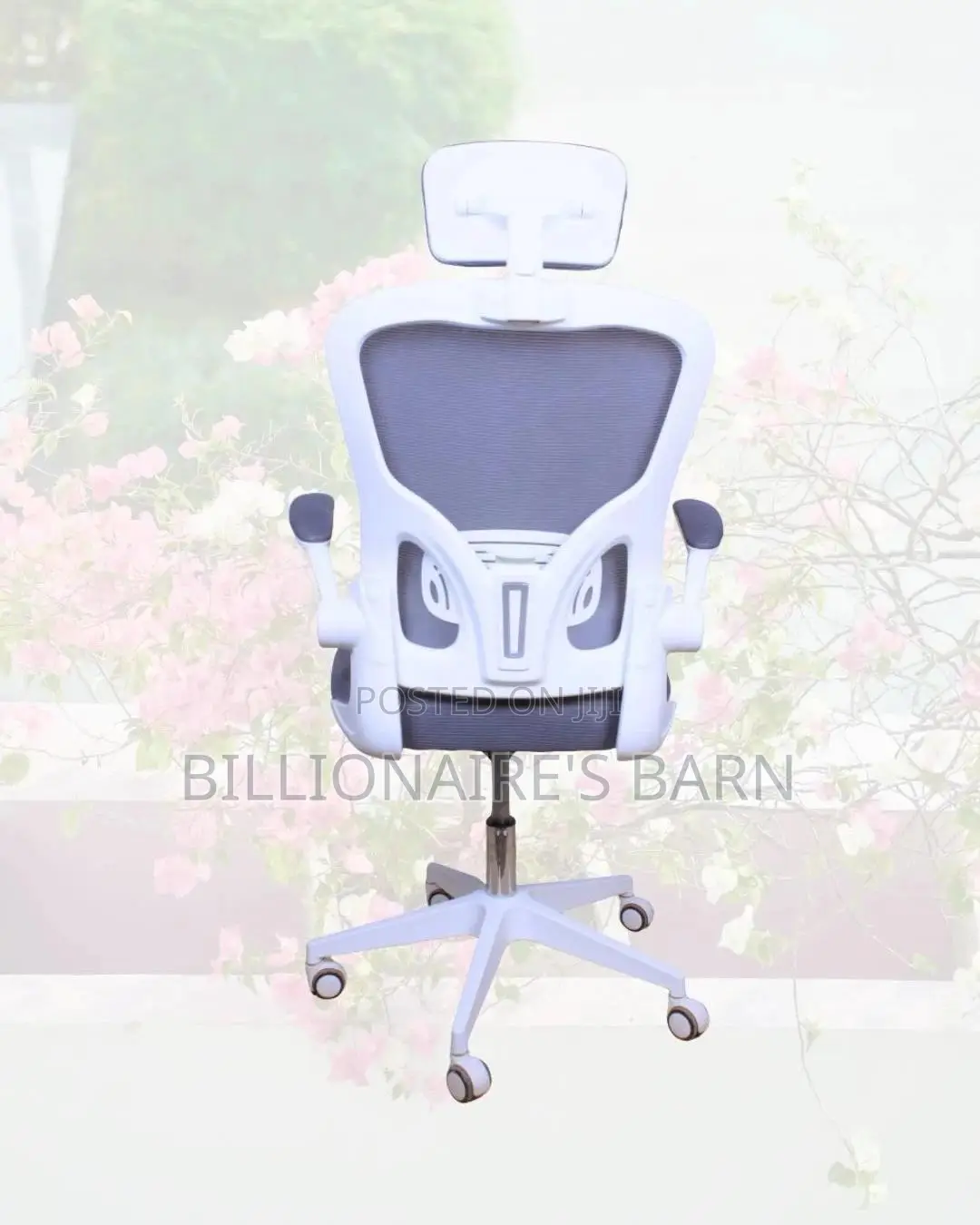 White Ergonomic Office Chair (Space-saving) — Fast Seller