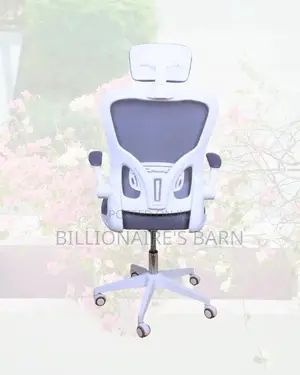 White Ergonomic Office Chair (Space-saving) — Fast Seller