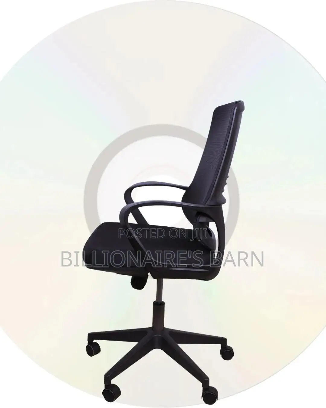 Black Ergonomic Mesh Office Chair | Space-saving Lumbar Support
