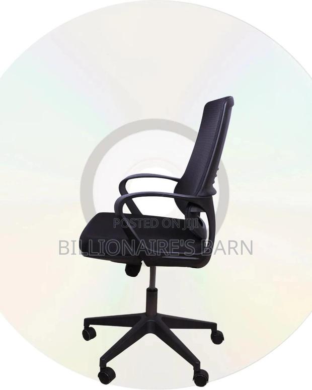 Black Ergonomic Mesh Office Chair | Space-saving Lumbar Support - thumbnail 2