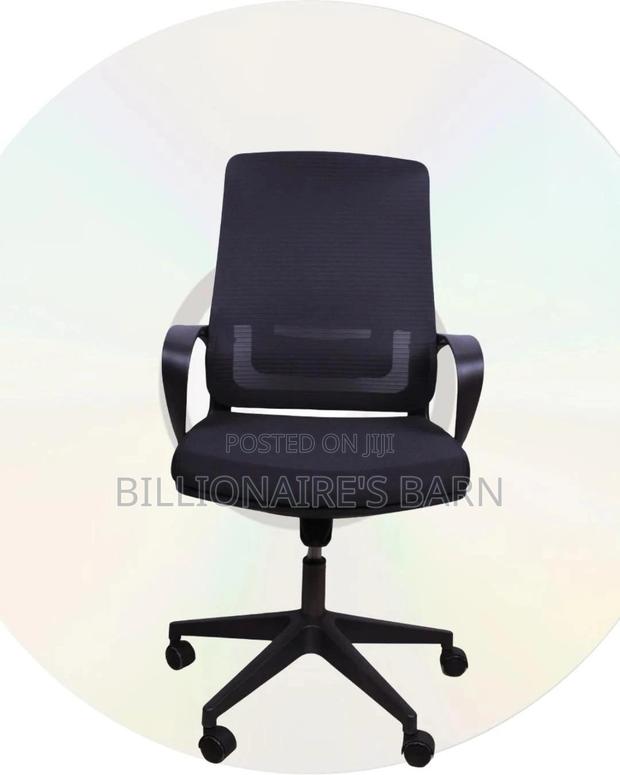 Black Ergonomic Mesh Office Chair | Space-saving Lumbar Support