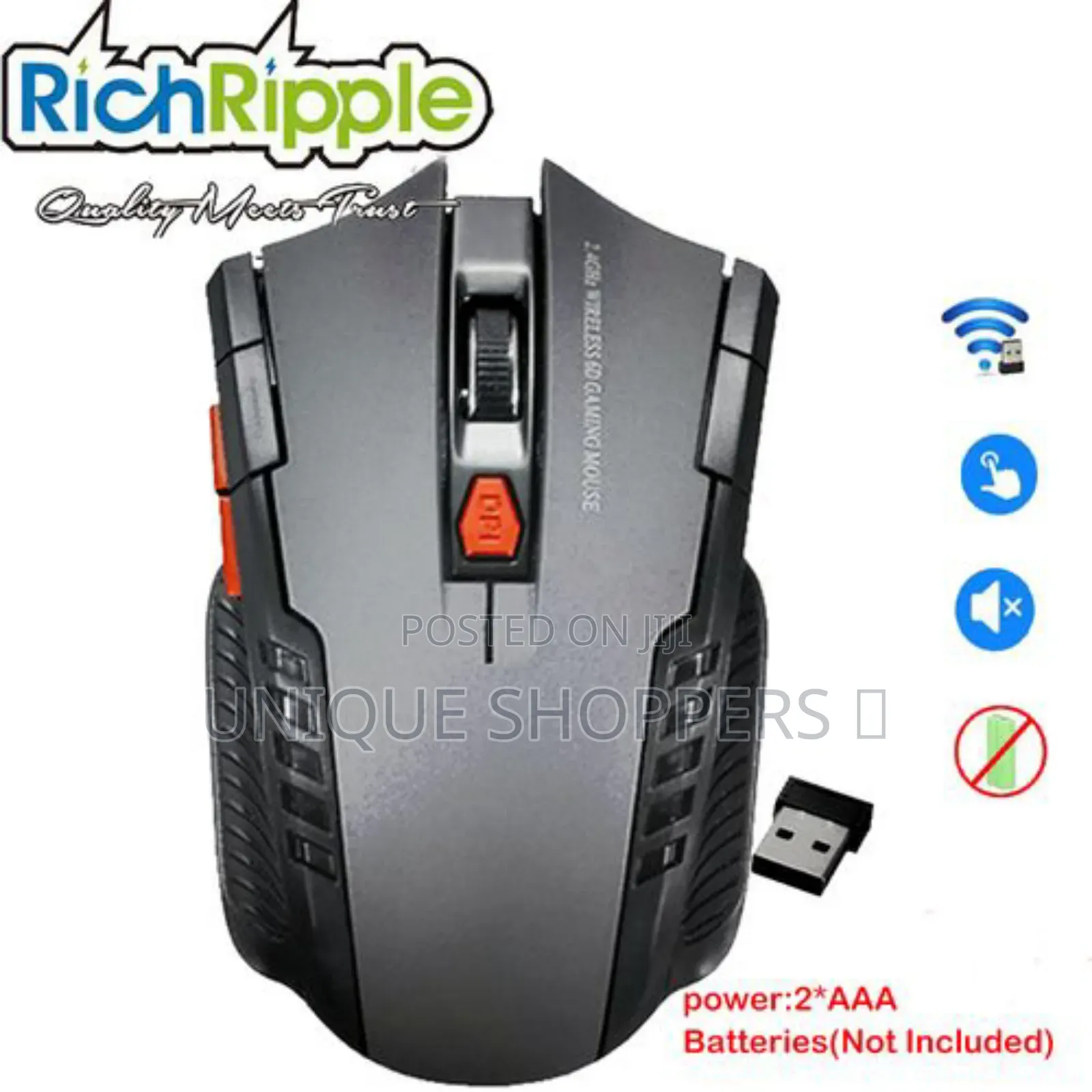 Wireless Mouse 2.4gportable Optical Office Mouse Photoelectric With Us