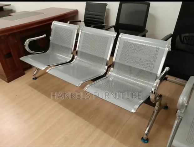 3 Seater Metal Frame Chair for Office or Waiting Room - main view