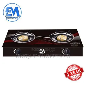 Table Top Gas Cooker, 2 Burner With a Strong Glass Gas Cooker Gs004 )