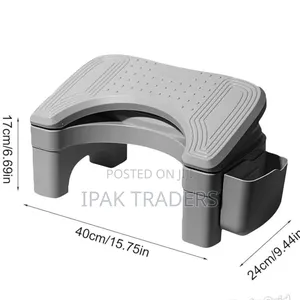 *Ergonomic Foldable / Adjustable Footrest With Storage Space
