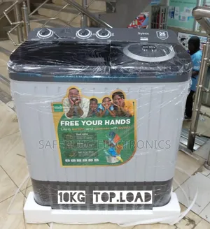 Syinix Washing Machine 10kgs Top Load Twin Tub, Wash and Spin
