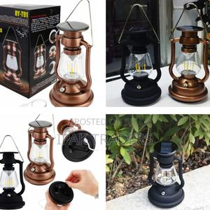 *Solar Vintage Handcrank Lamp Small Lantern* Solar Charger - thumbnail 2