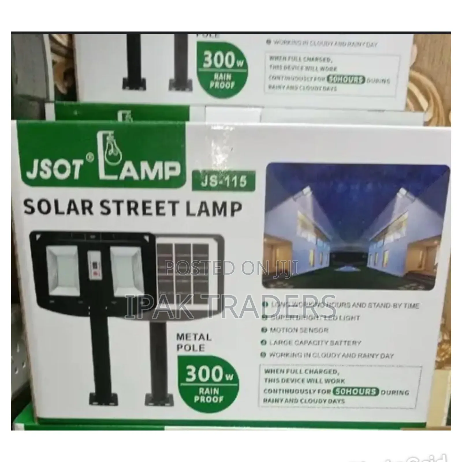 Js 115 
300w Solar Sensor Street Light Lamp