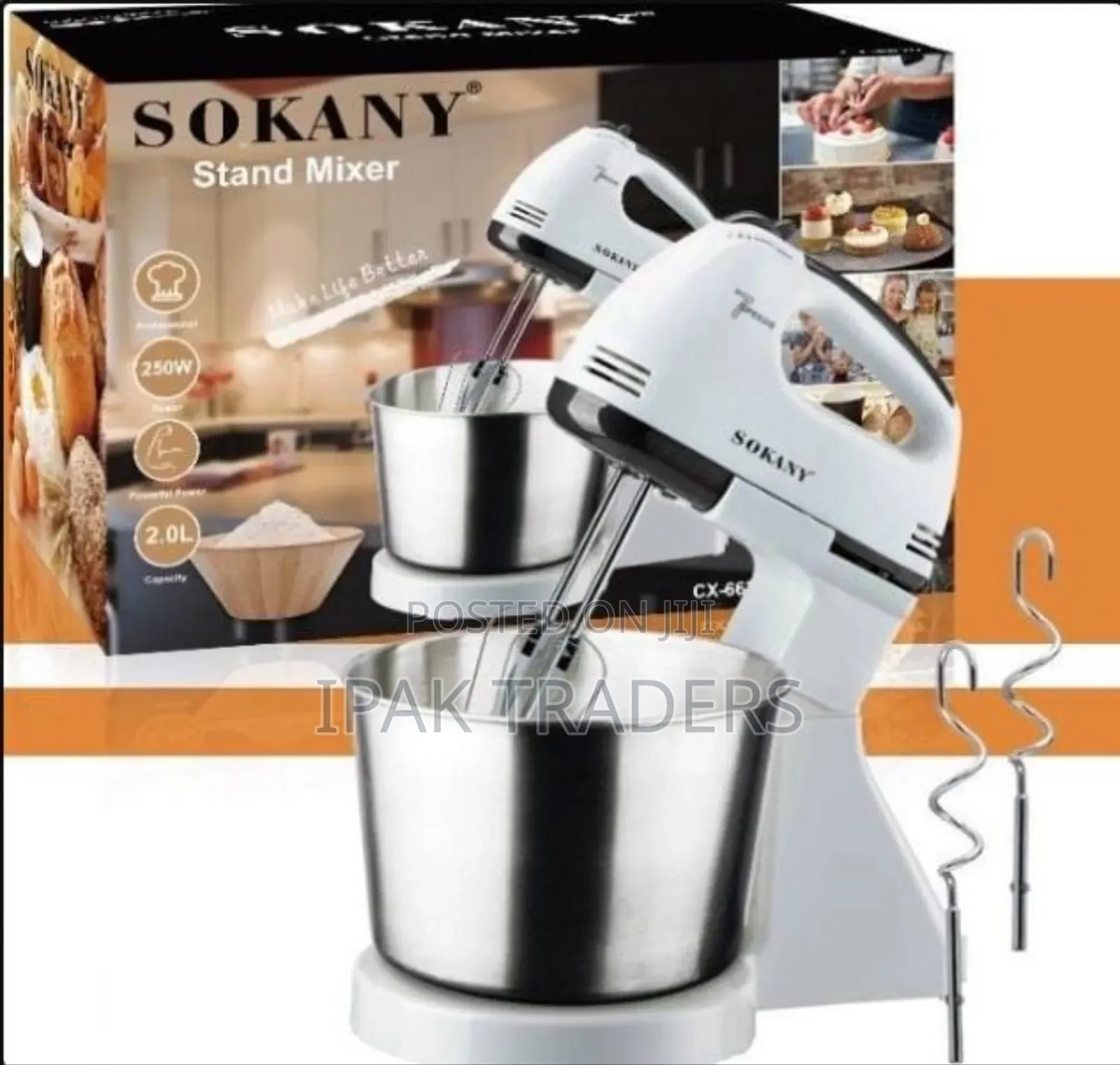 Sokany 2 Liters Stand Mixer With Bowl
