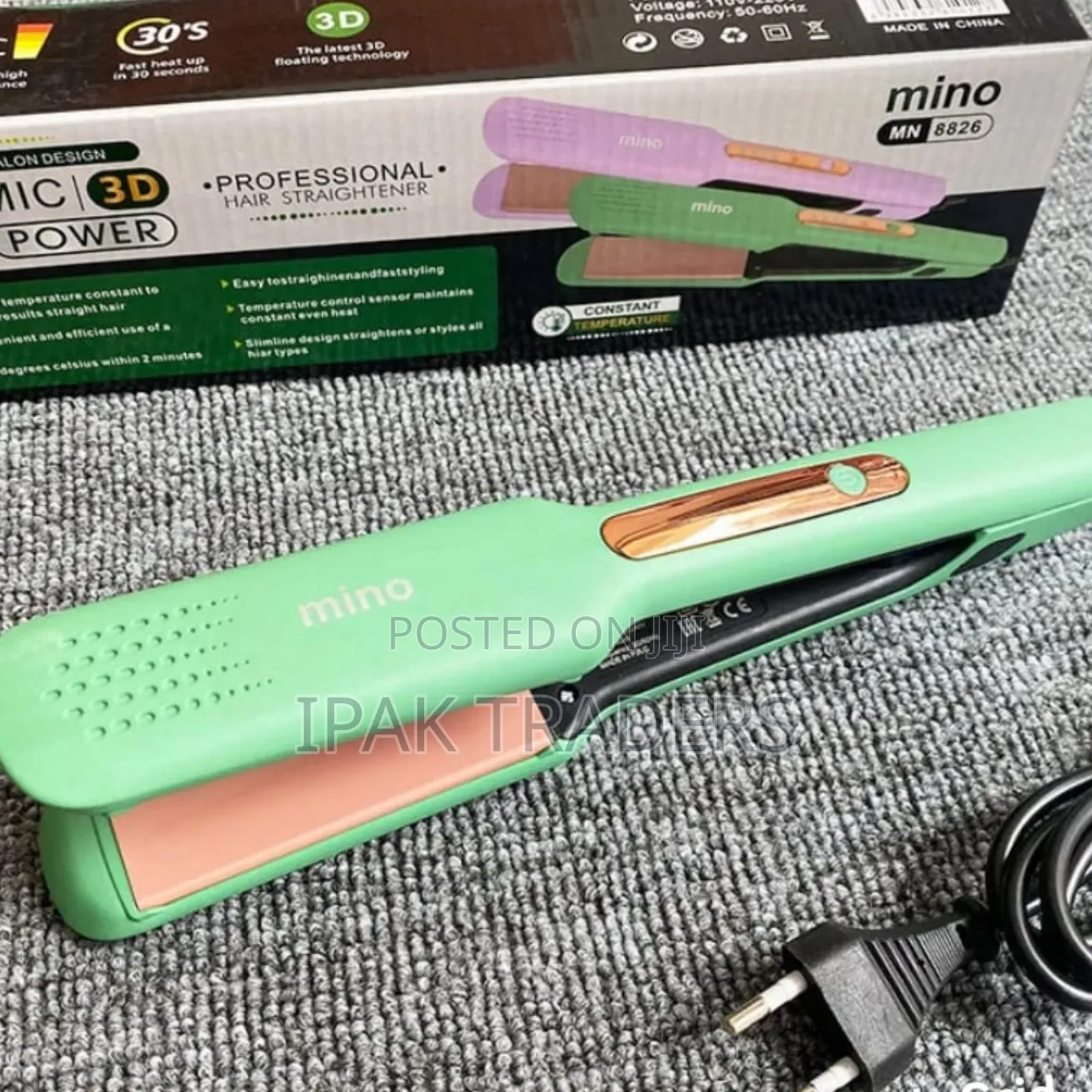 *Proffesional Ceramic Hair Straightener Flat Iron 3d Power*