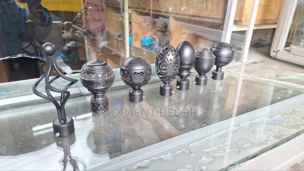 Powder Coated Black Different Designs End Flowers - main view