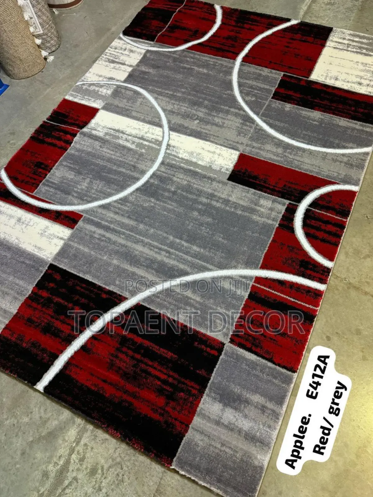 Grey and Maroon Mix Good Quality Paris Carpets