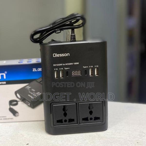 Cooling Fan 150w* Inverter Dc 12v to Ac 220v and Usb Output Dc 5v