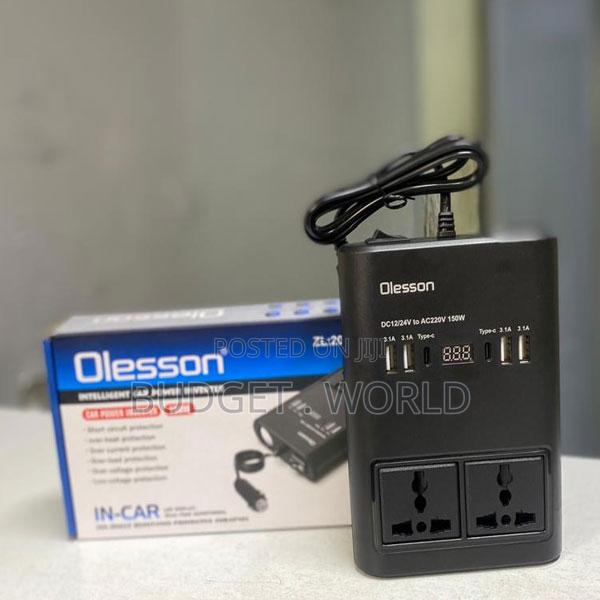 Intelligent Universal Socket Car Power Inverter – Dc 12v to Ac 220v