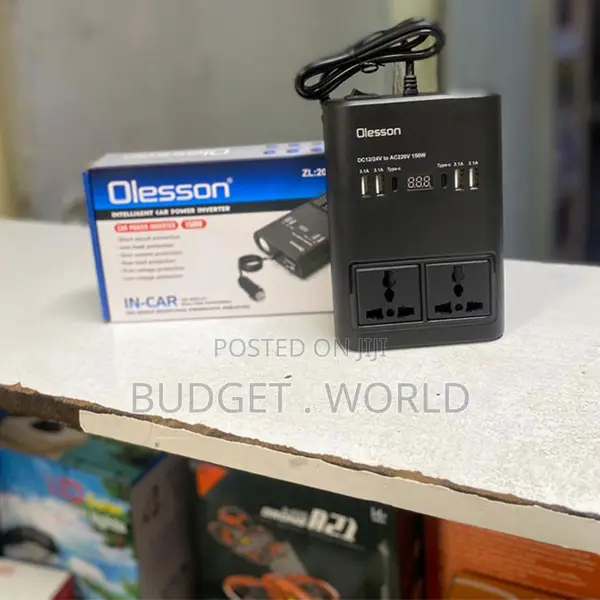 Portable Dual Usb Ports Universal 150w –Dc 12v to Ac 220v Converter