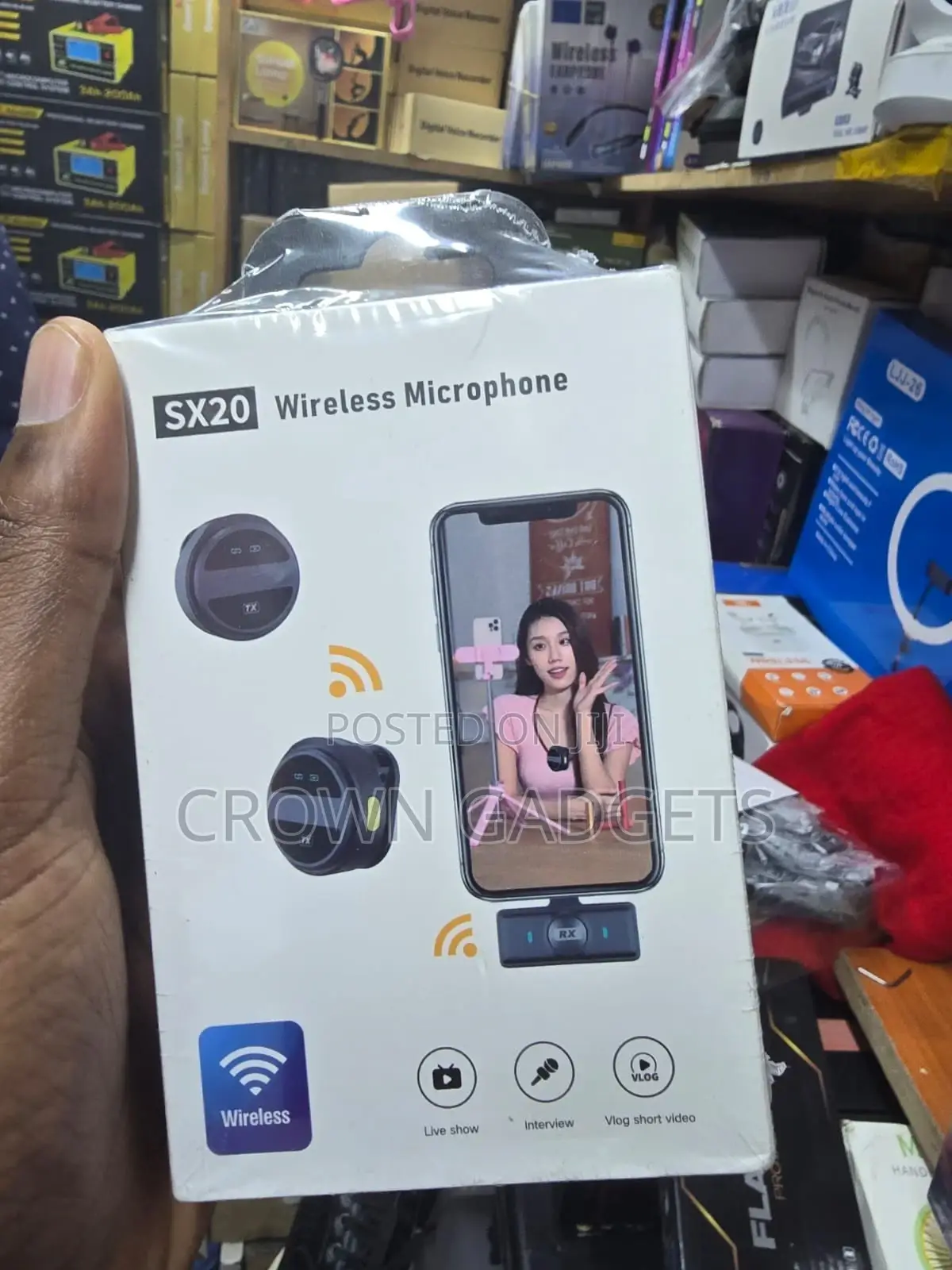 Sx20 Wireless Lavalier Mic for Vlogging Live Streaming
