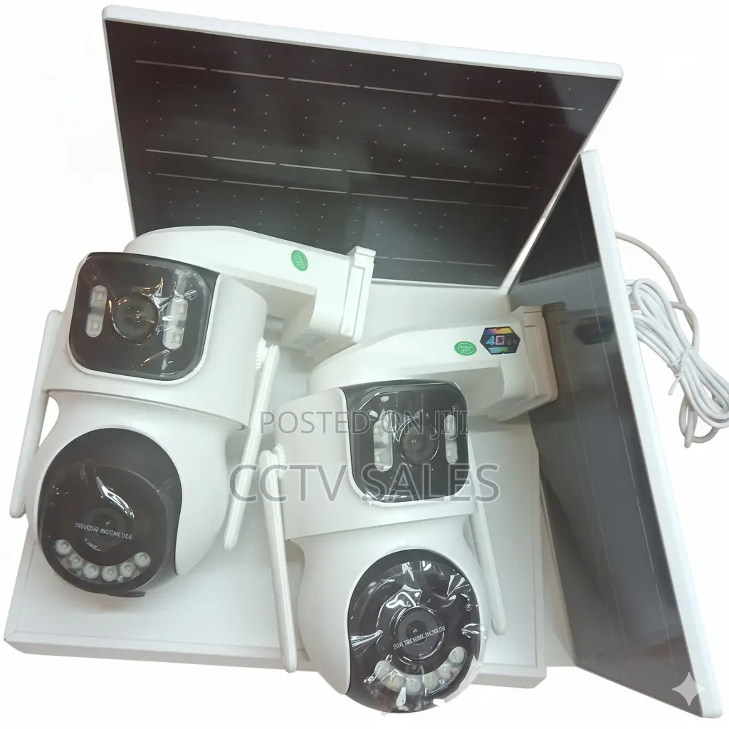 Full Time Av5 Icsee Solar Powered Wi-Fi Dual Lens Camera Aov Series