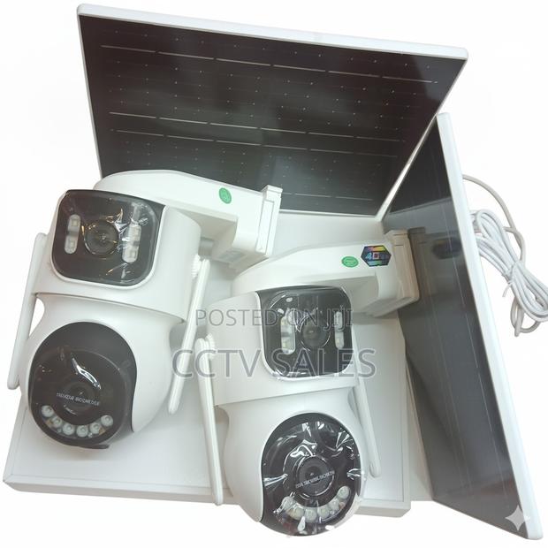 Full Time Av5 Icsee Solar Powered Wi-Fi Dual Lens Camera Aov Series