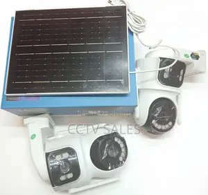 1080p Full Hd PTZ Wireless Wi-Fi Dual Lens Solar CCTV Camera