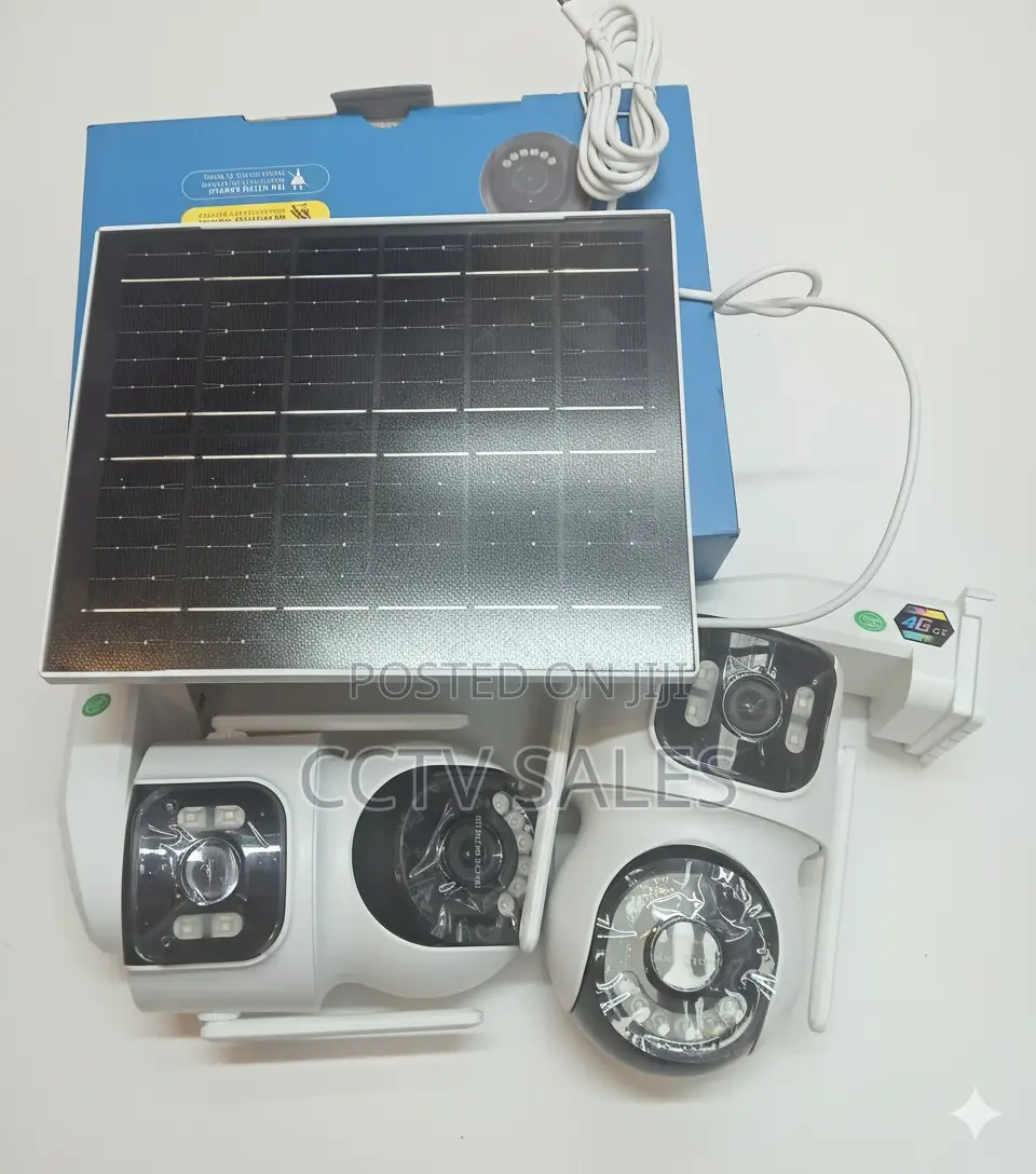 Weatherproof PTZ Wireless Wi-Fi Dual Lens Solar CCTV Camera