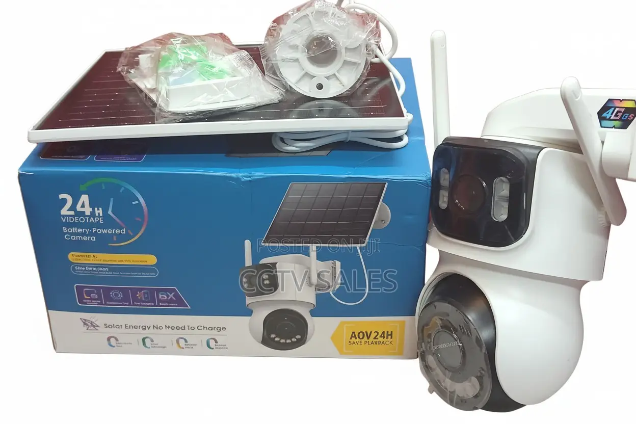 Intelligence Dual Lens 4g Solar Powered PTZ Camera Pan Tilt . . .