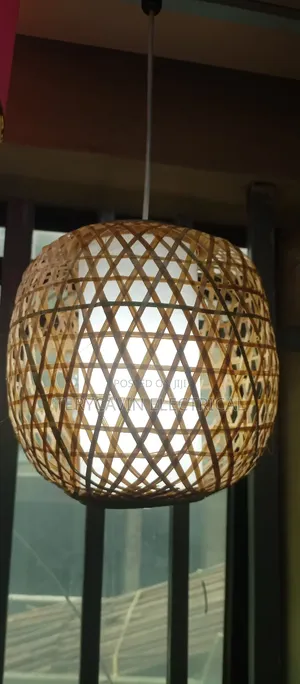 Oval Shape Bamboo Hanging Lights Shades