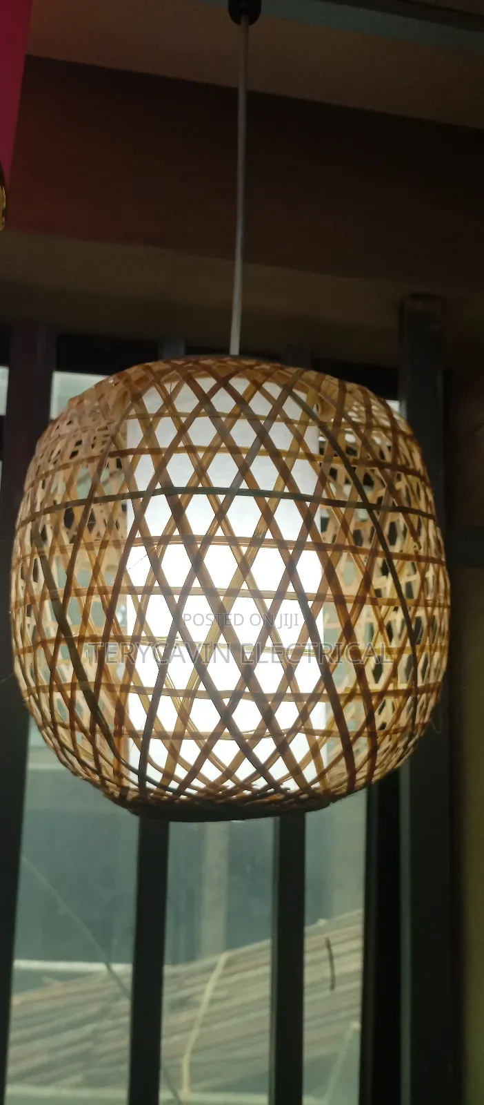 Oval Shape Bamboo Hanging Lights Shades