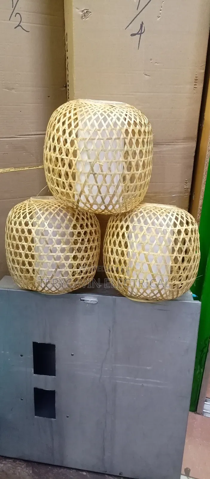 Oval Shape Bamboo Hanging Lights Shades