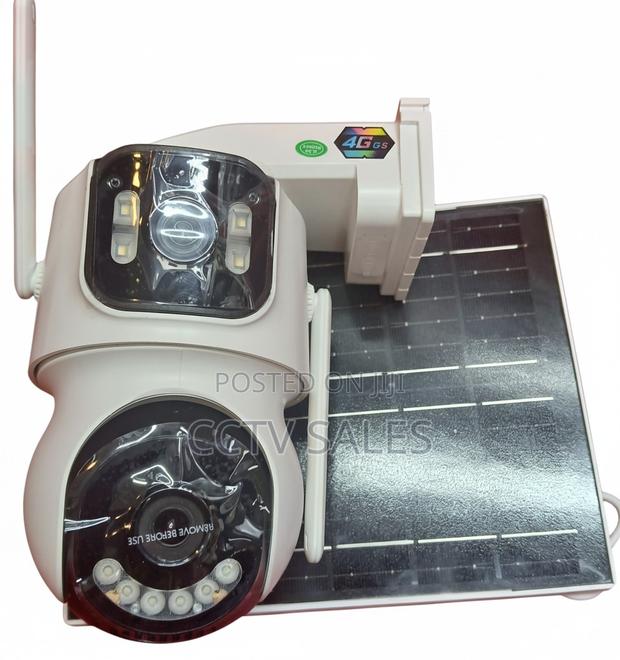 4g Simcard 4 Megapixel Dual Lens Solar Powered CCTV Camera