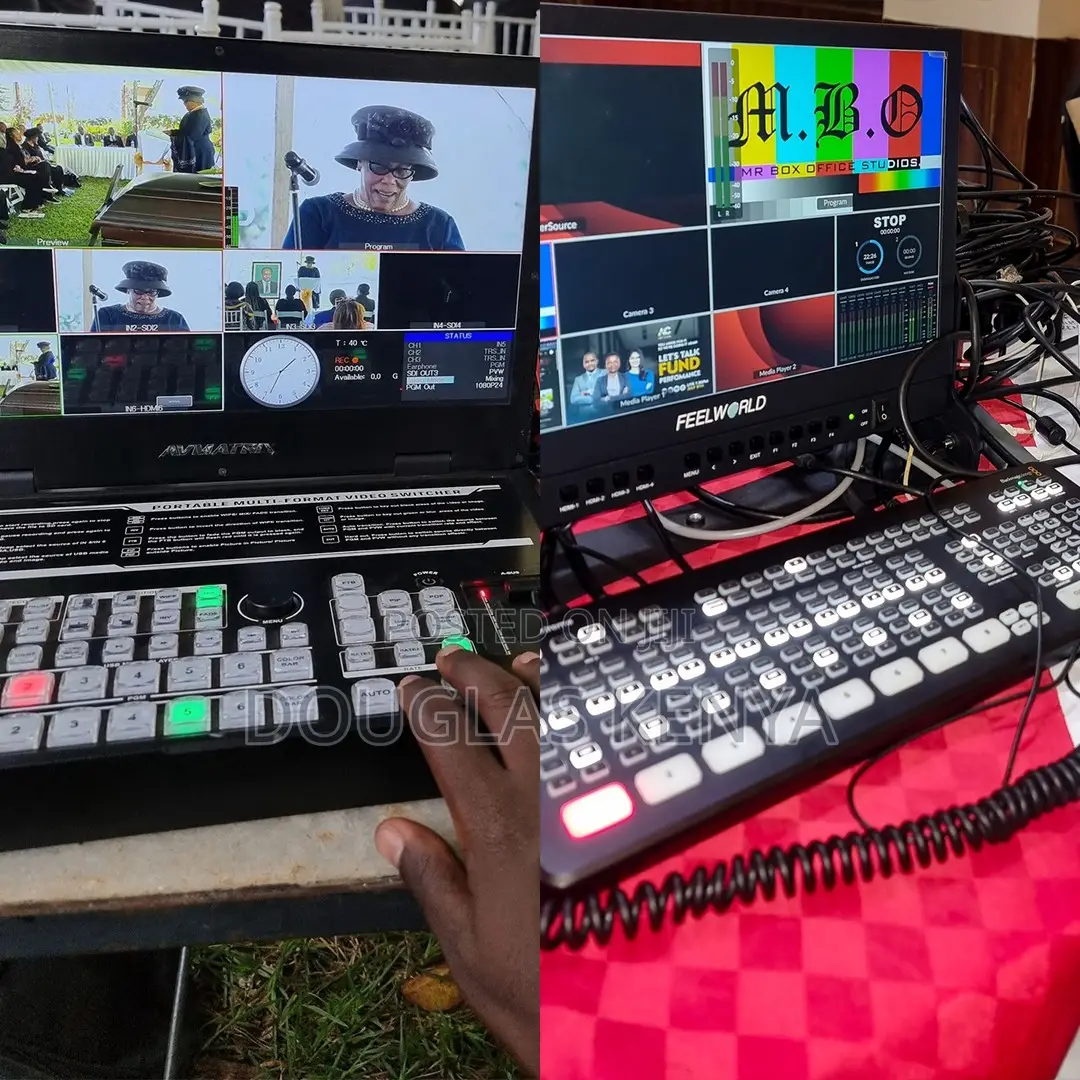 Viideo Switchers for Hire.Blackmajc Atem, Av Matrix, Yolobox Pro Etc