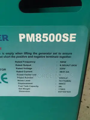 Premier Pm85000e Keystart Silent Generator