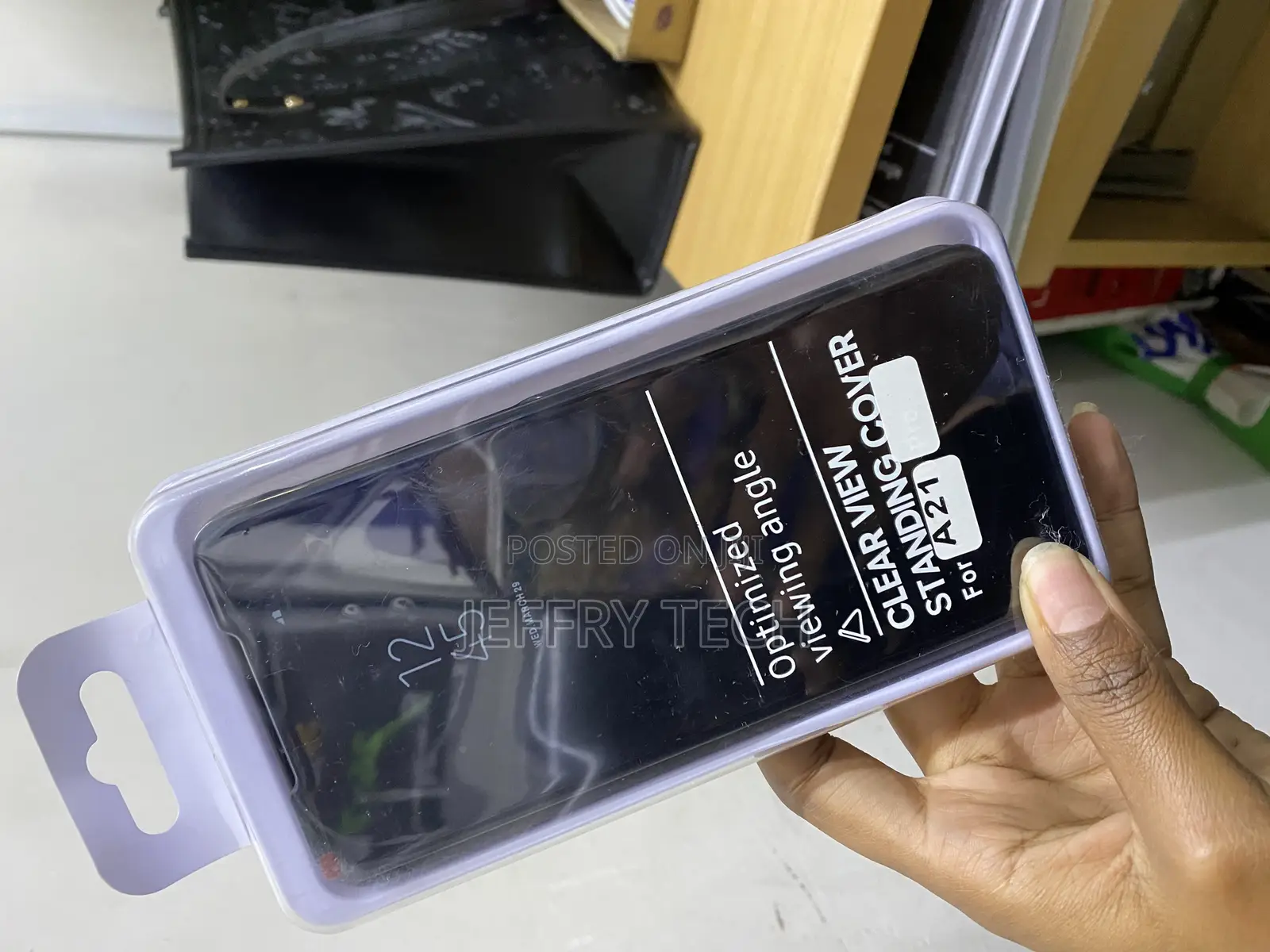 Fancyart Mirror Flip Case for Samsung Galaxy A21 Clear View