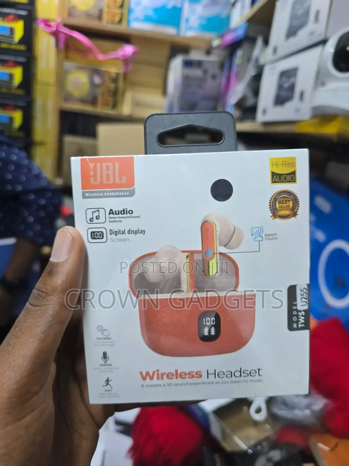 JBL TWS-U255 Wireless Bluetooth Earbuds With Led Display