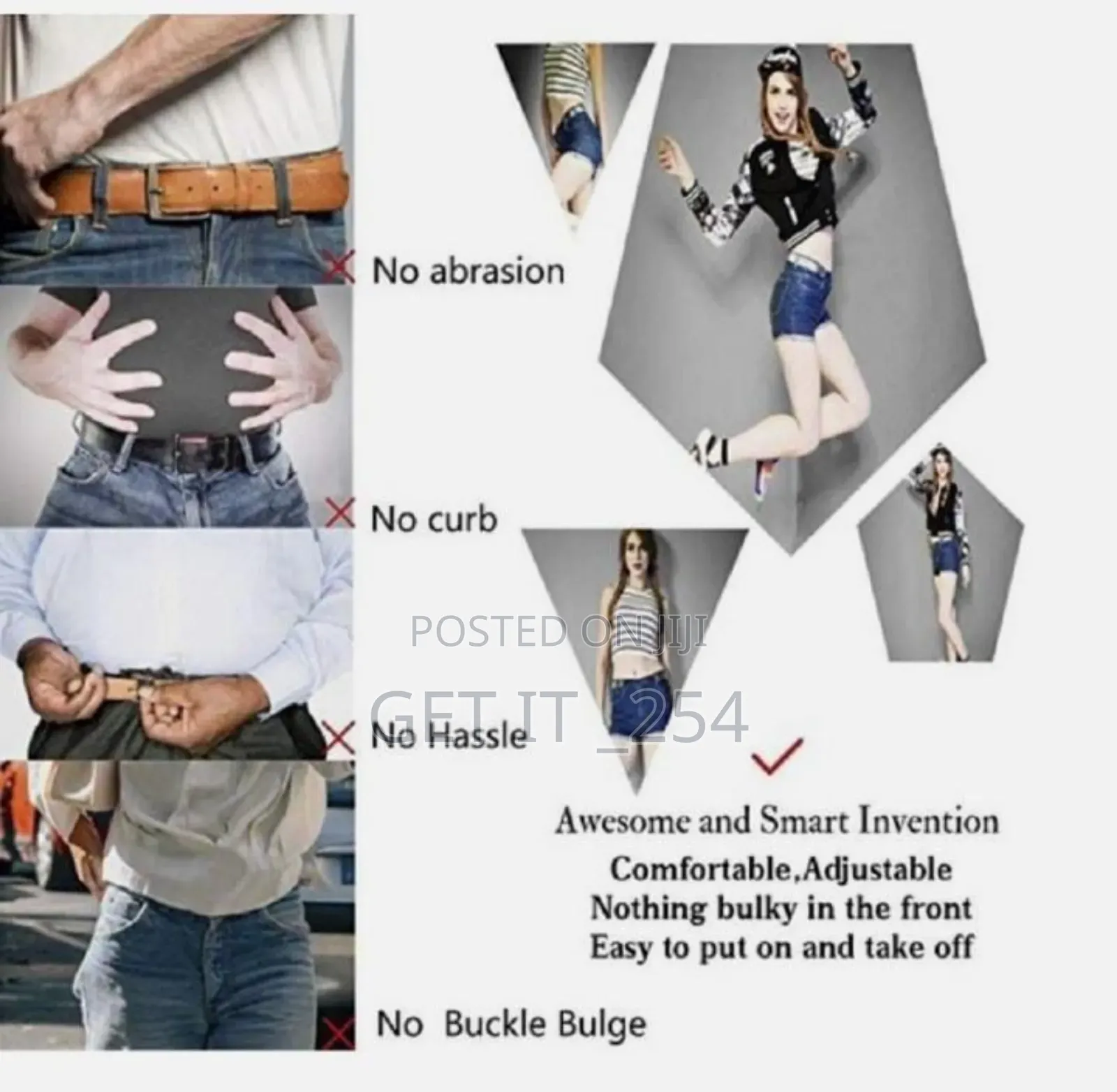 *Buckless Free Size Belts*

Great Value For Families, Fashion Matching