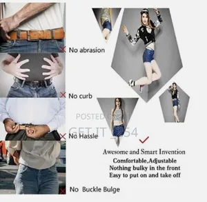 *Buckless Free Size Belts*

Great Value For Families, Fashion Matching