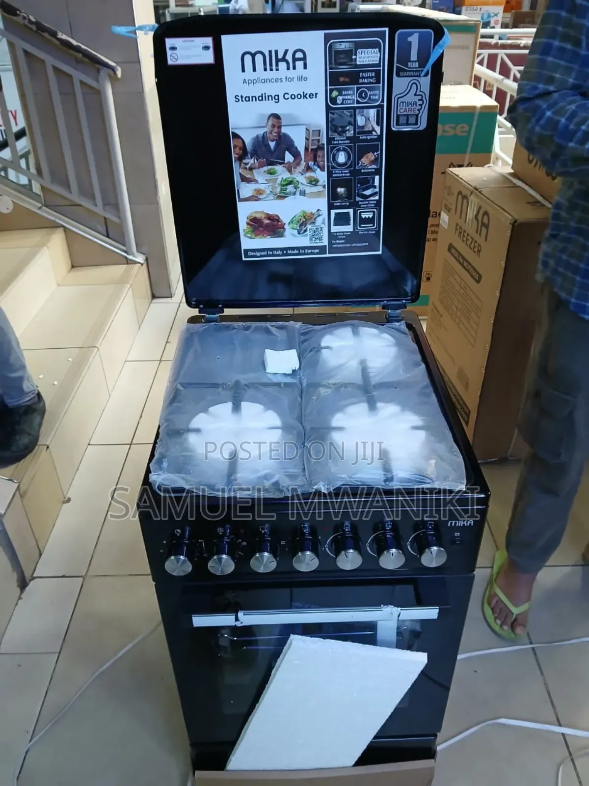Mika Cooker 50cm X 60cm 3 Gas Jet + 1 Rapid Hot Plate Electric Oven