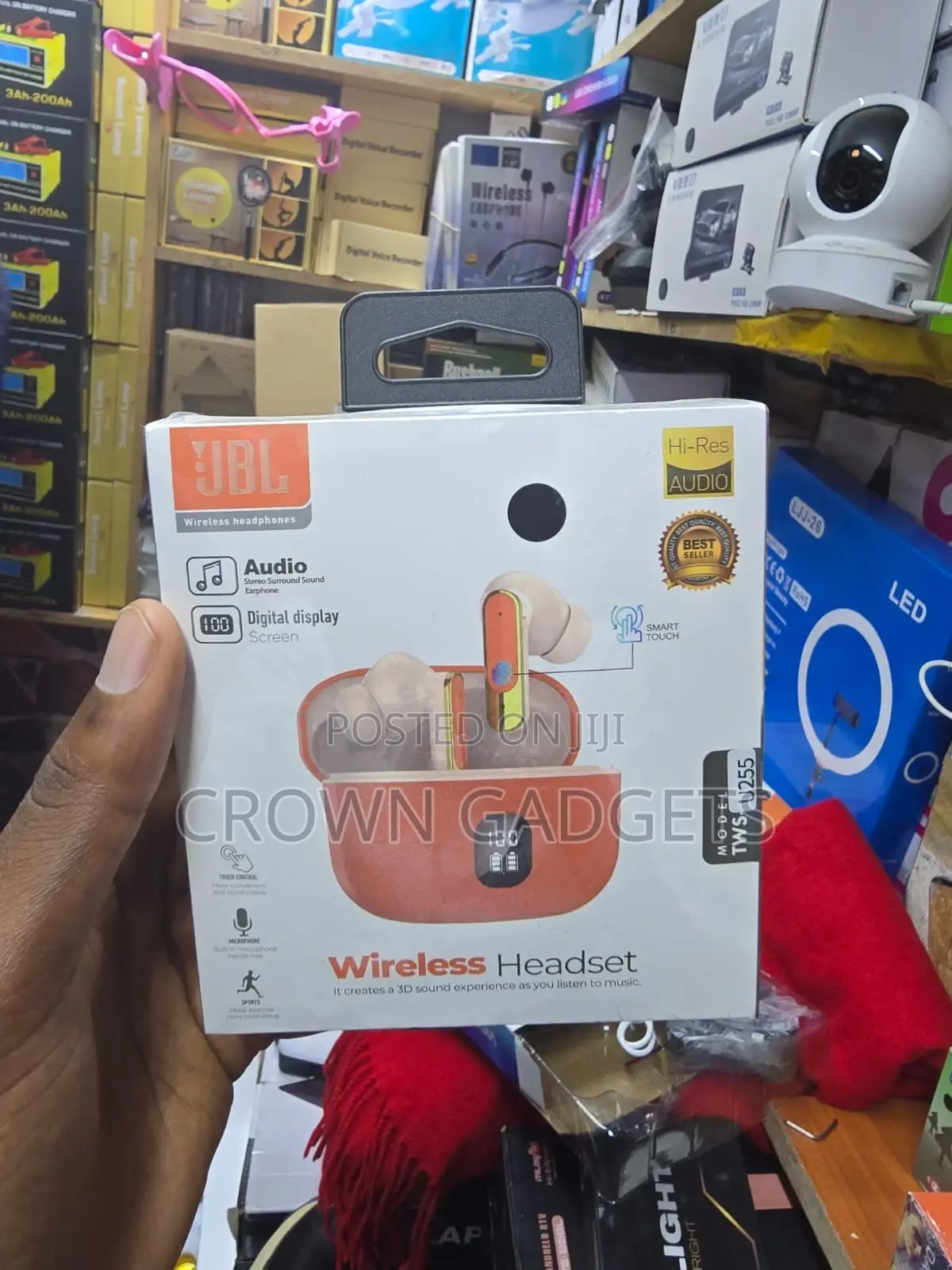 JBL TWS-U255 Bluetooth 5.4 Earbuds Touch Control Charging Case