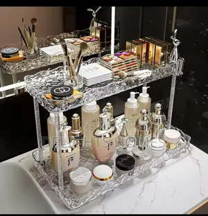 Two Tier Crystal-Like Makeup Organizer-Car