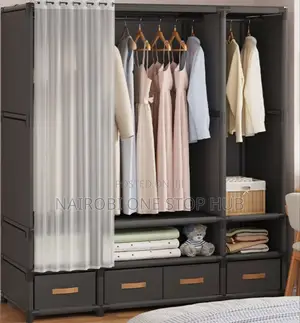 Industrial Strength With Metallic Wardrobe With Hanging Rails