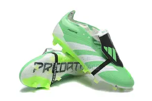 Green Predator Football Boots With Tongue - Soccer Shoes